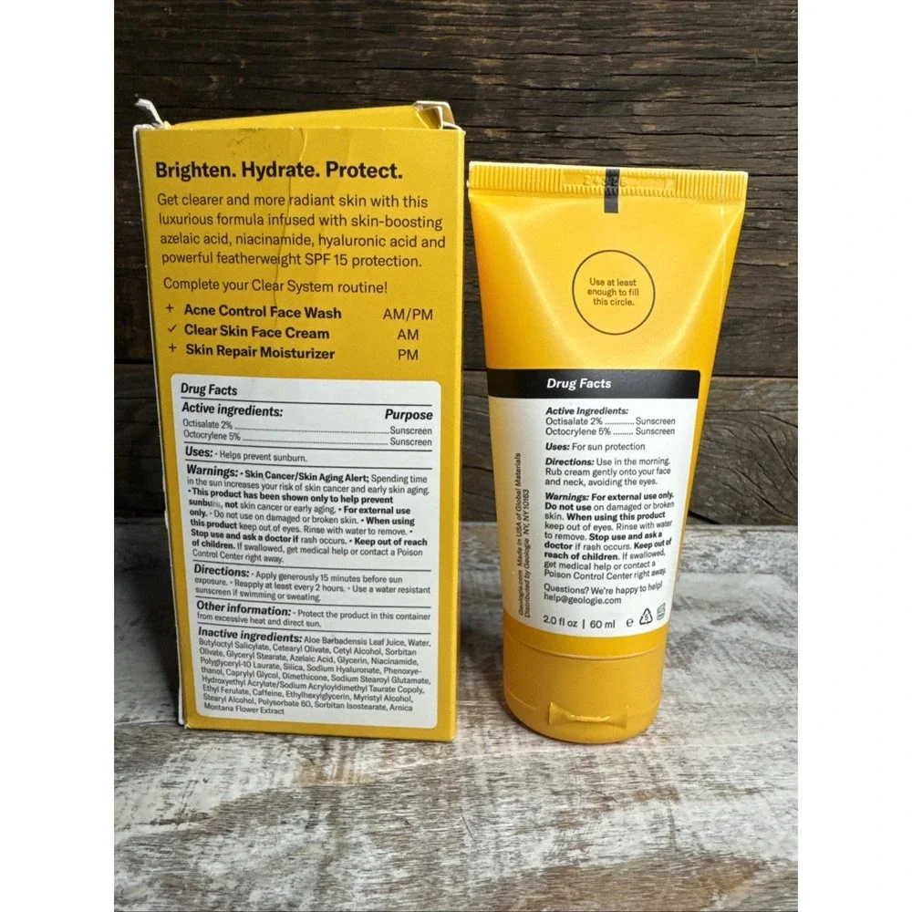 Geologie Clear Skin Face Cream 2oz EXP 05/2026 |‎ MSRP = $49